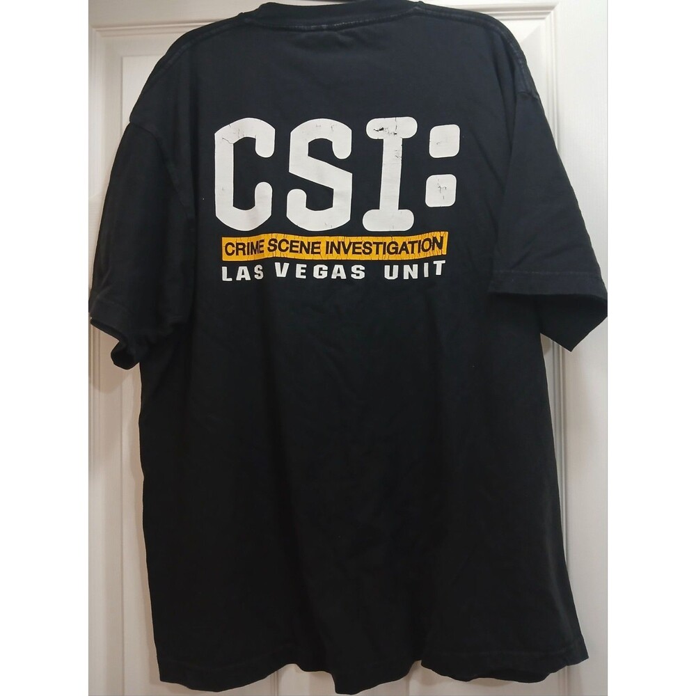 Y2K CSI Crime Scene Investigation Las Vegas Unit Promo T Shirt Mens XL